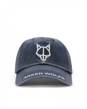 Naked Wolfe Baseball Washed Caps γυναικεια μπλε | GREECE XDTUA8365