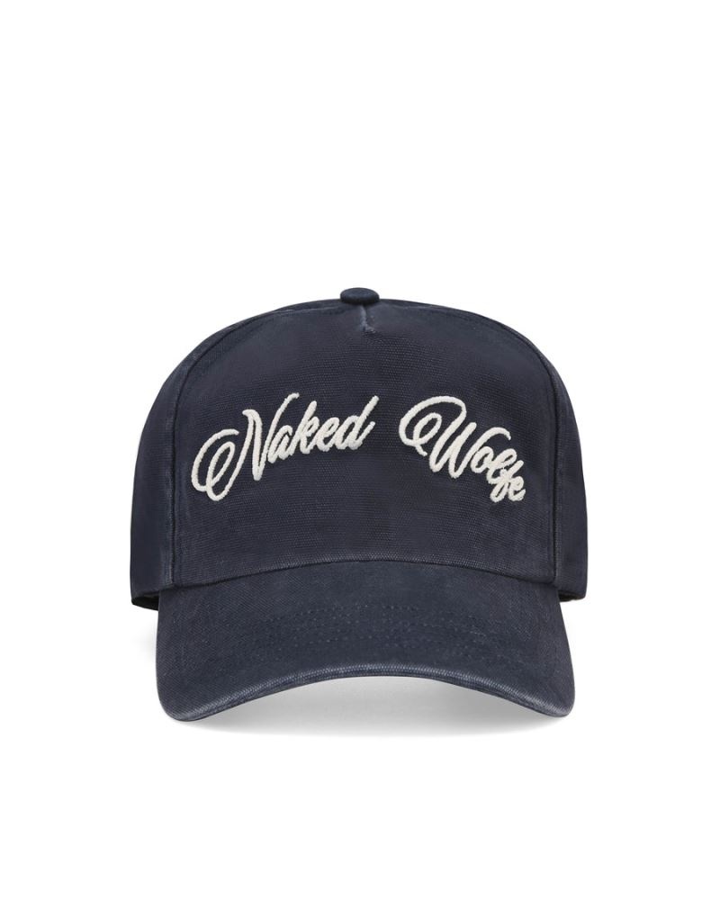 Naked Wolfe Signature Unconstructed Washed Caps γυναικεια σκουρο μπλε | GREECE MPHQS8396