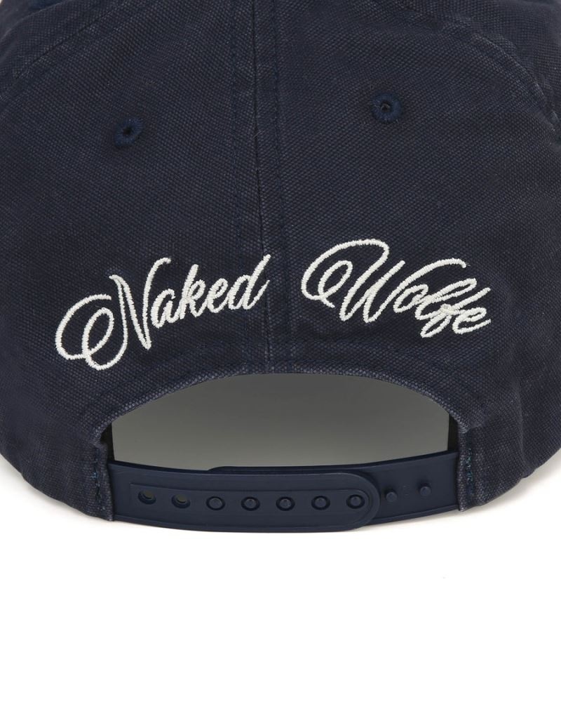 Naked Wolfe Signature Unconstructed Washed Caps ανδρικα σκουρο μπλε | GREECE VALUX7953