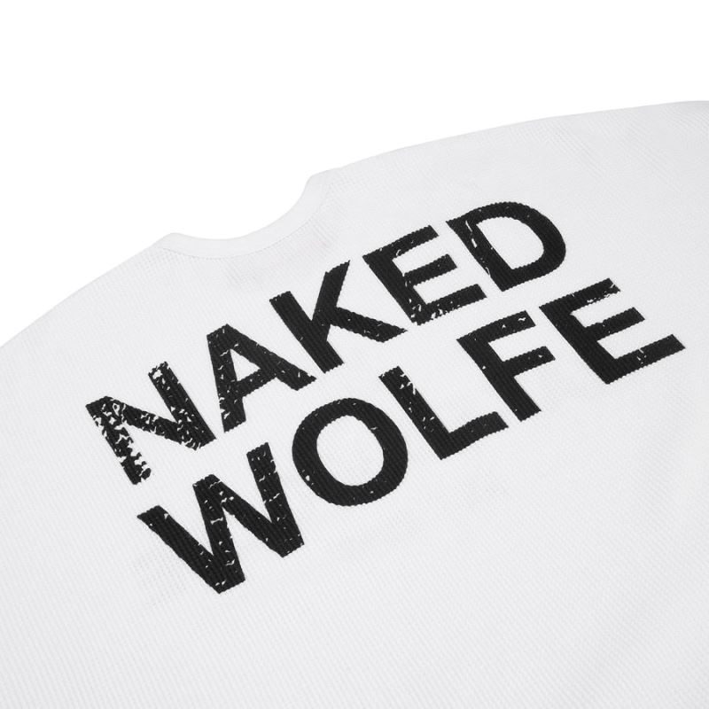 Naked Wolfe Thermal Φούτερ ανδρικα ασπρα | GREECE AIQST4036